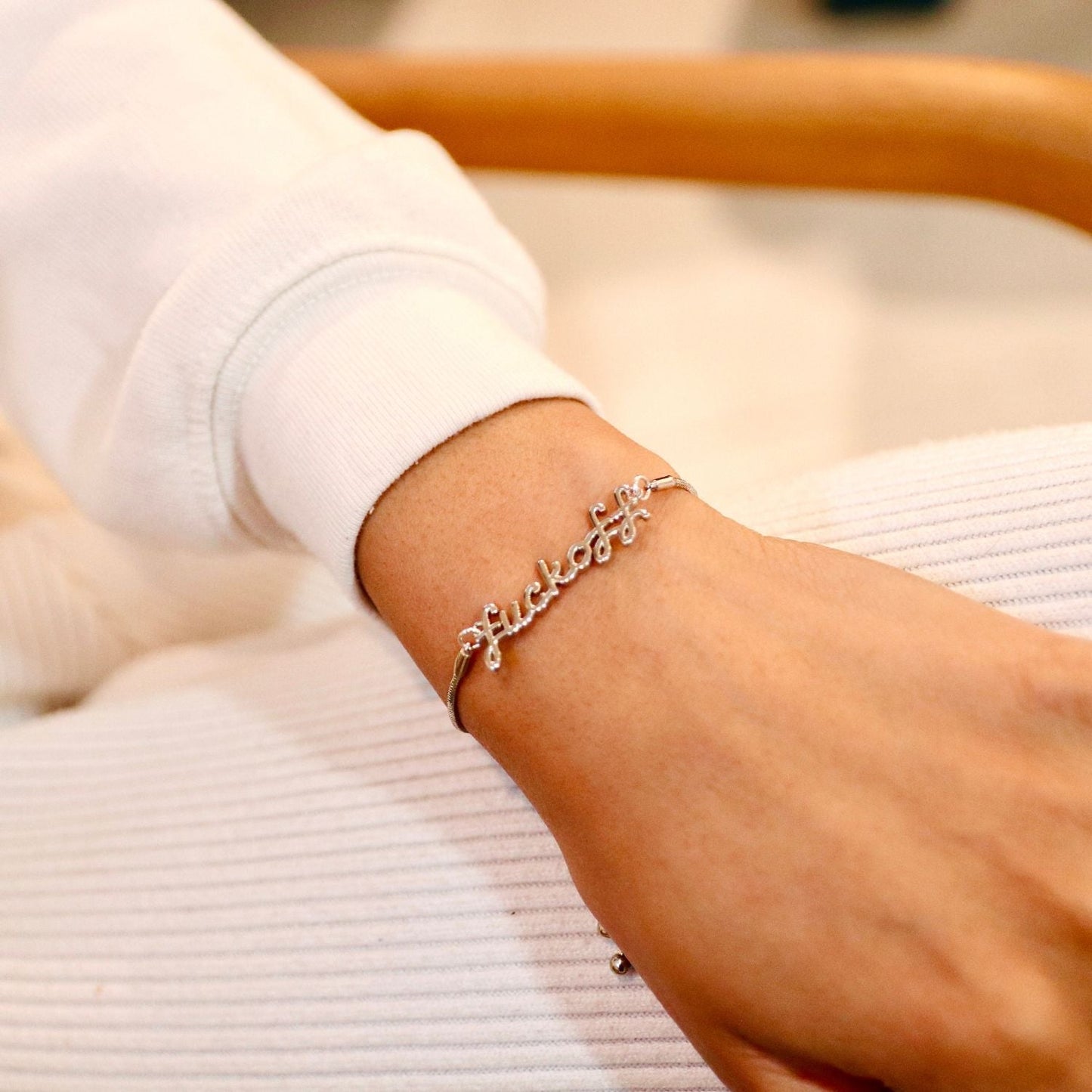 Fuck Off Bracelet (Gold and Silver)