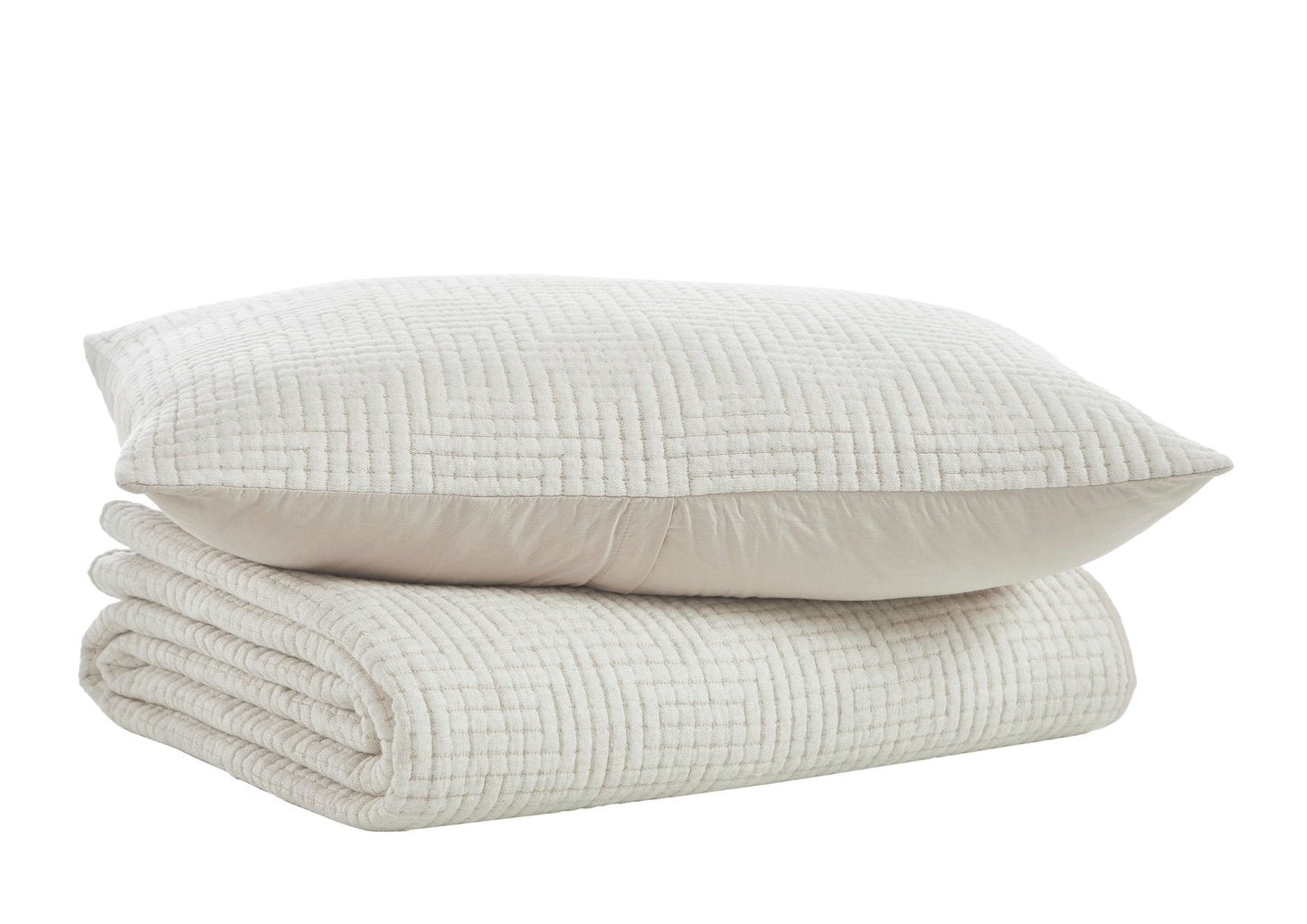 Maze Geometric Linen Coverlet