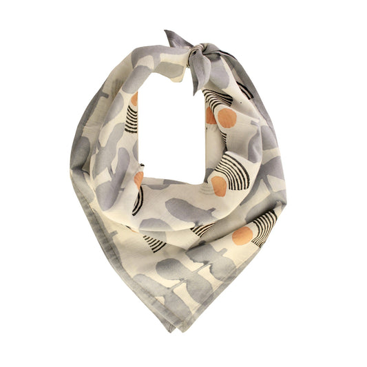 Handcrafted Cotton Square scarf | Bandana | Modern Floral