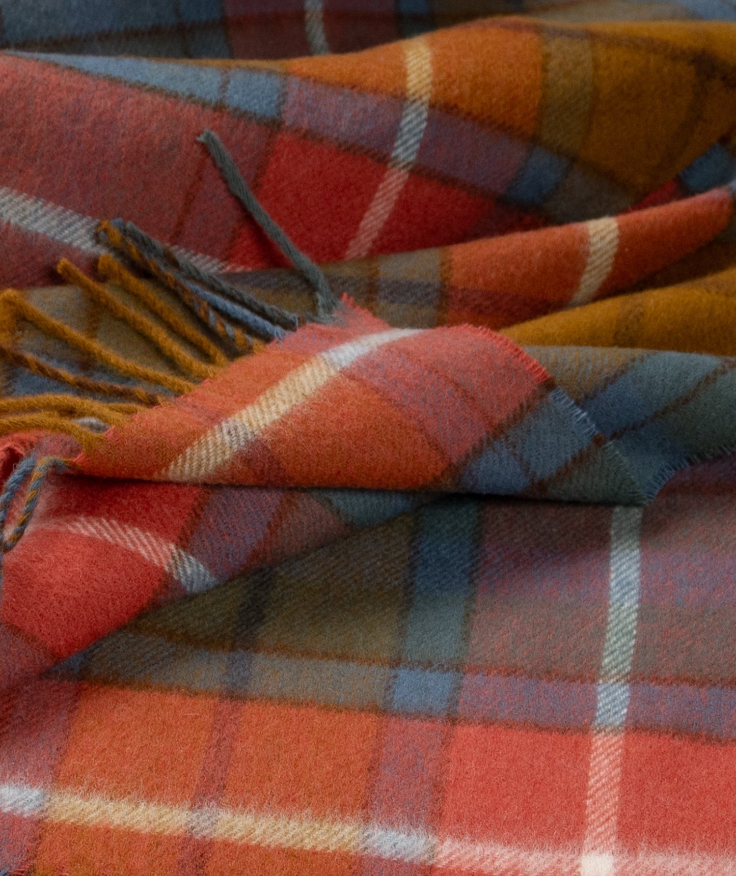 Highland Tartan Tweed Merino Wool Throw ~ Antique Buchanan~