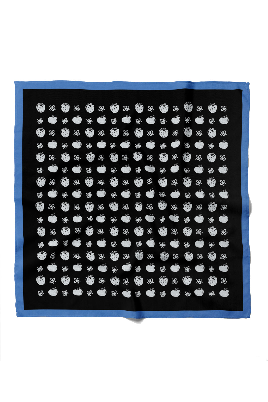 Tiny Fruits Black Cotton Bandana