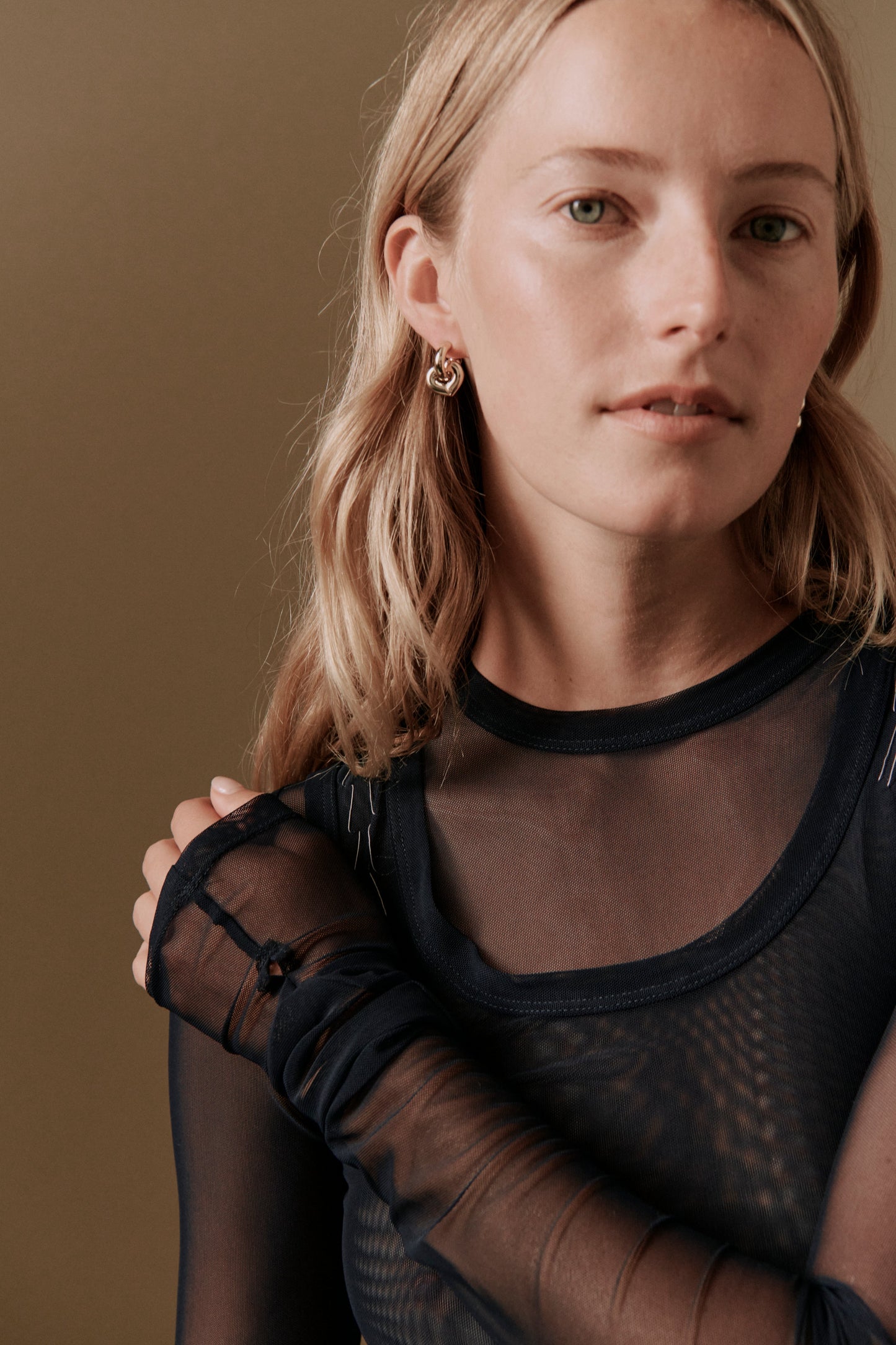 Eloise Chunky Heart Hoops