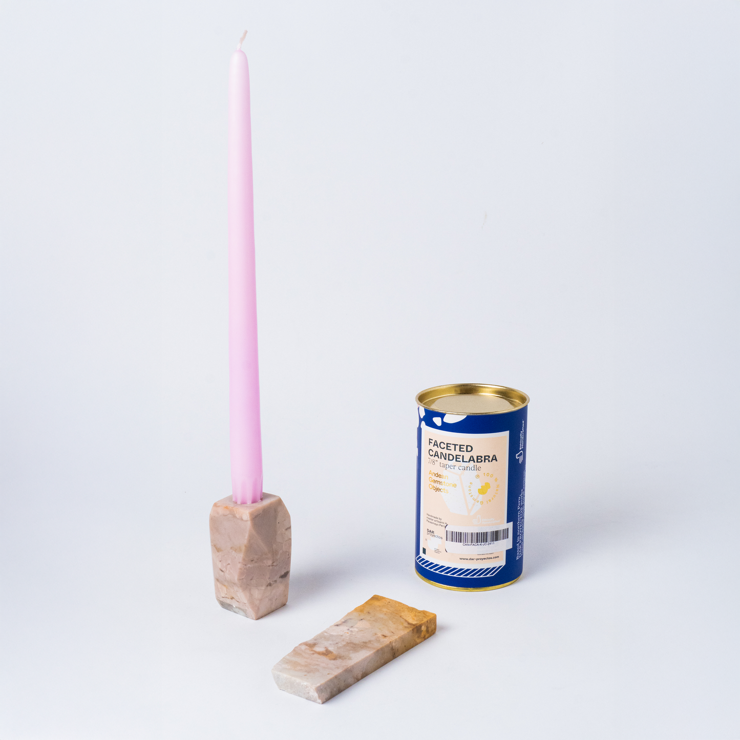 Gemstone faceted candelabra Black Onyx