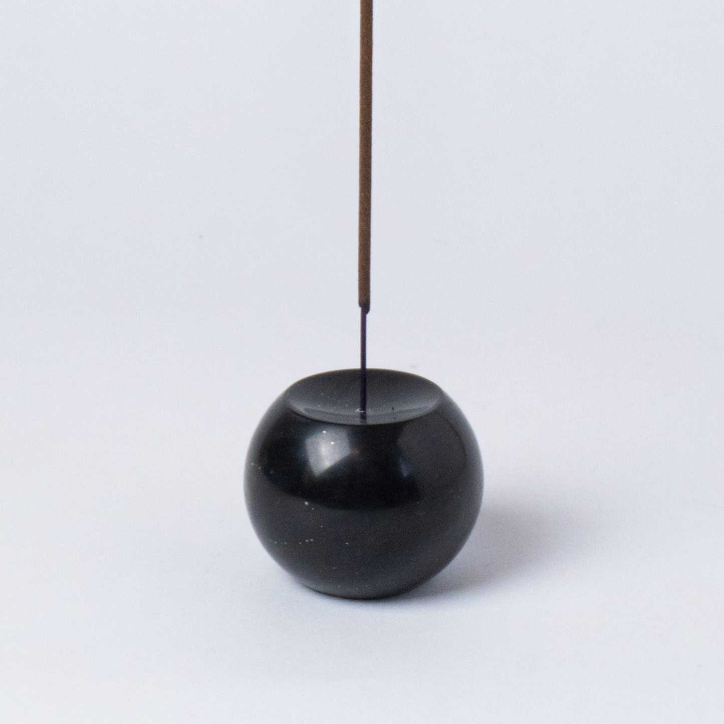 Gemstone sphere incense holder Crema Onyx