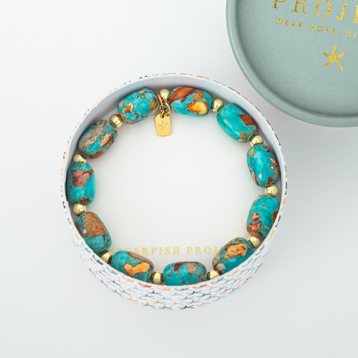 Sierra Bloom Turquoise Emperor Stone Beaded Bracelet