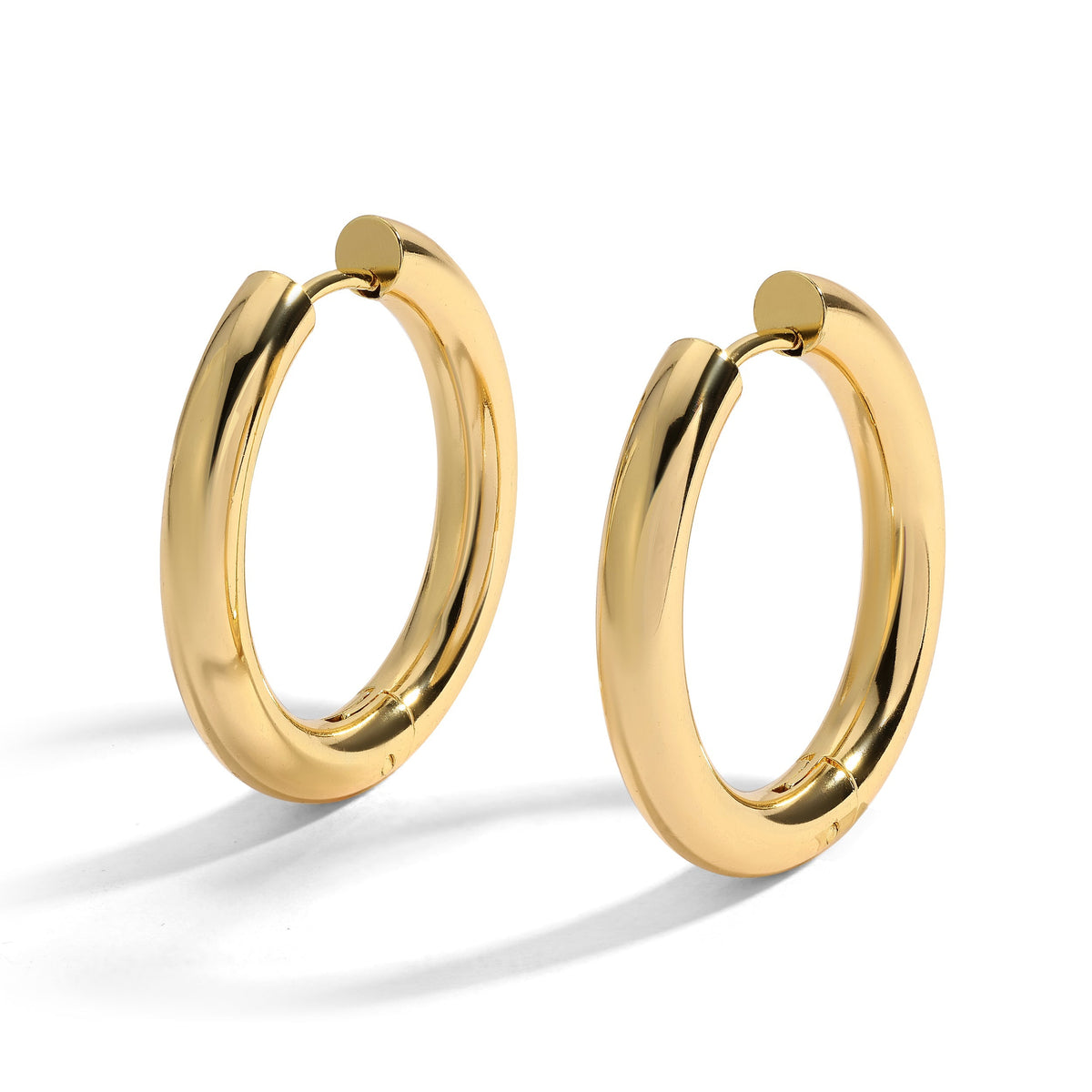 28mm Chunky Water Resistant Huggie Hoop Earrings