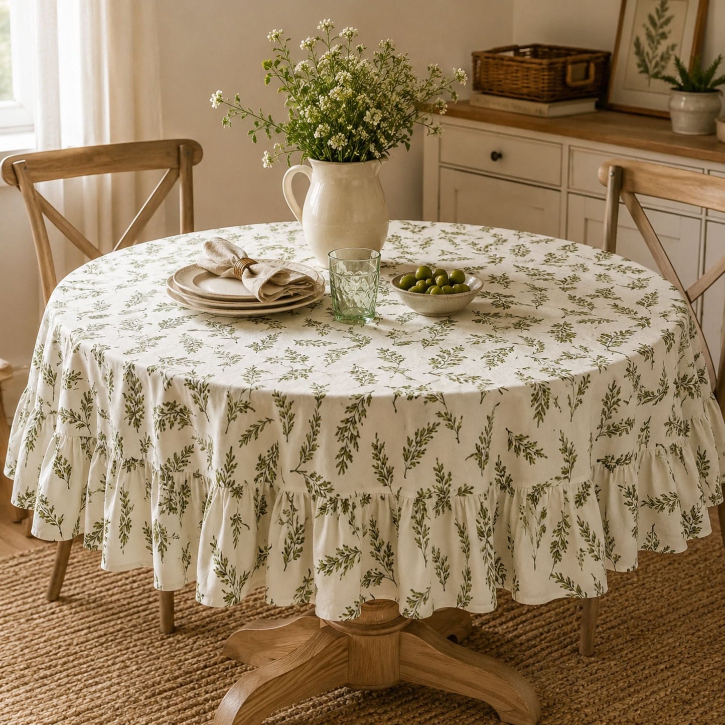 Rosemary Round Tablecloth