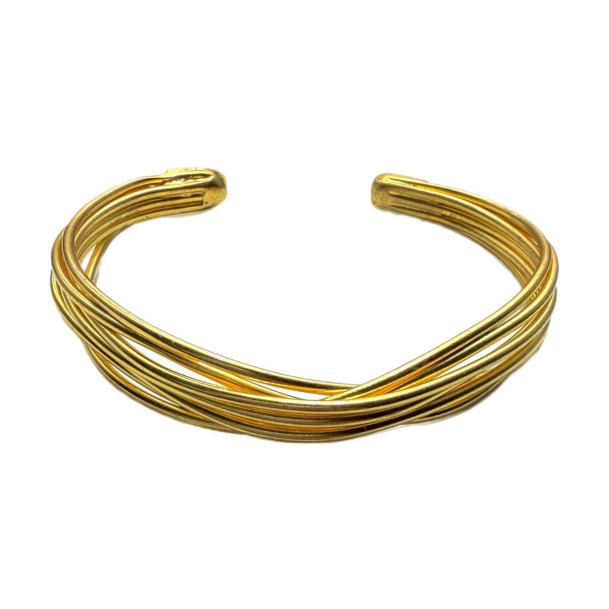 Gold Braided Cuff Bangle