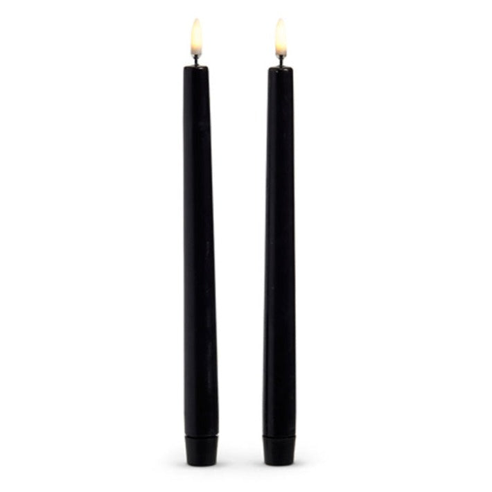 10" Black Wax Taper Candles