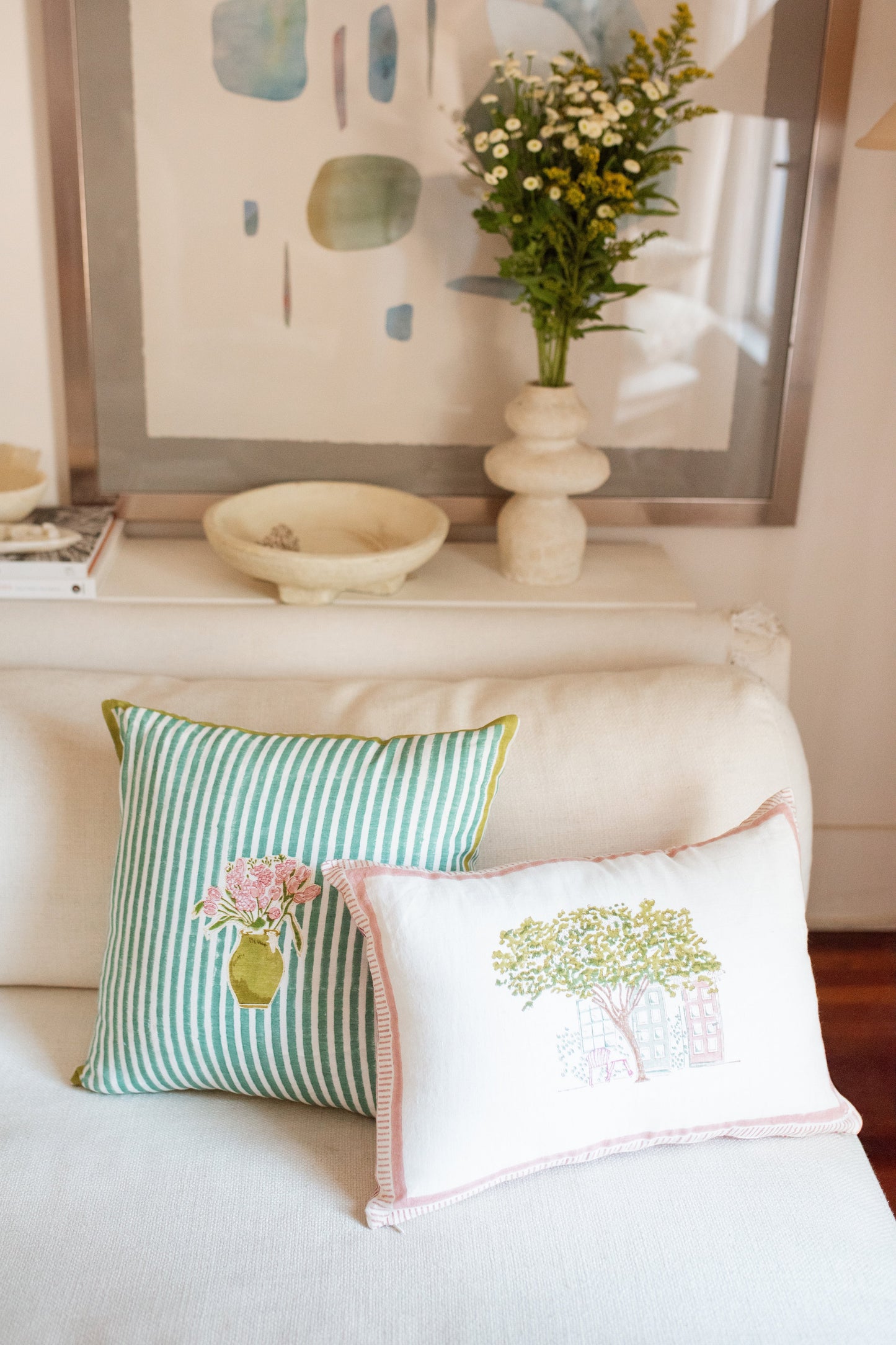 The Quite Corner -  Hand Block Printed Cushion Cover