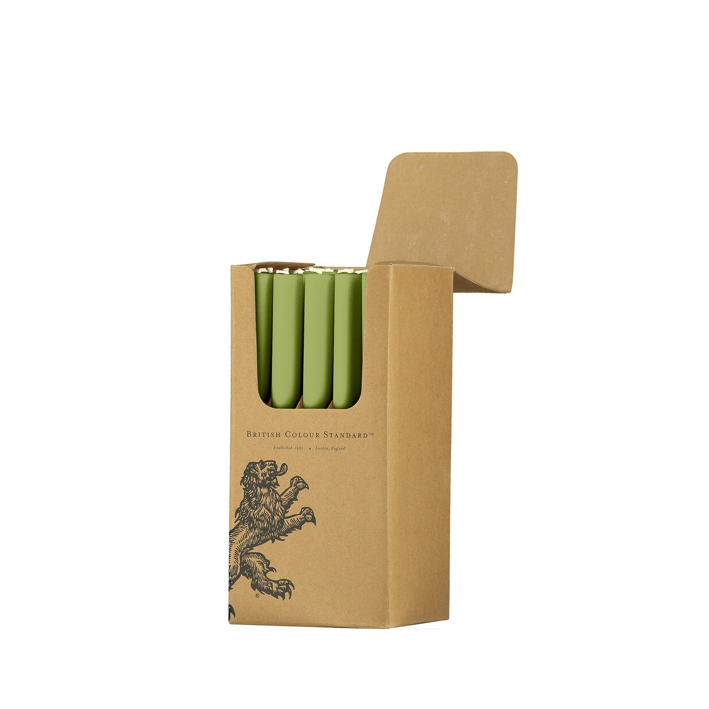 S/25 Olive Green Dinner Candles