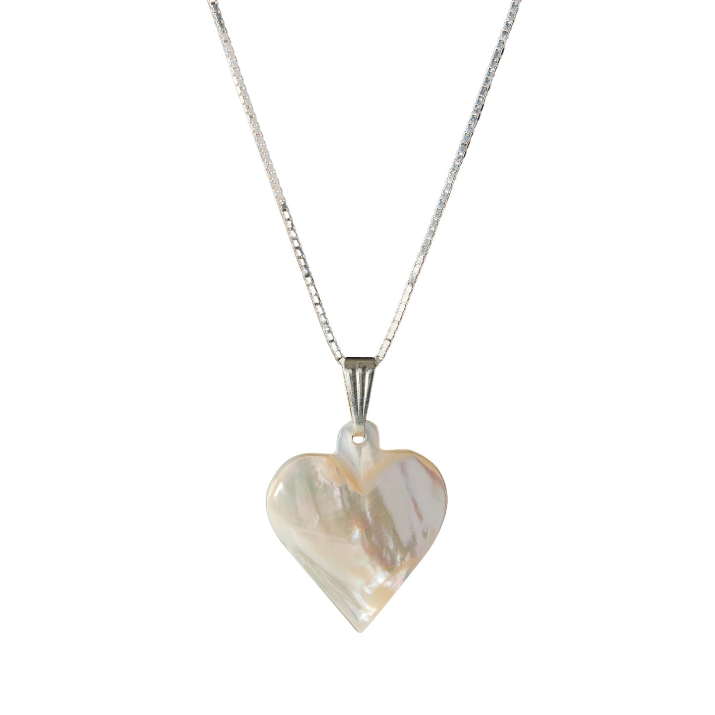 Mother of Pearl Heart Pendant Necklace