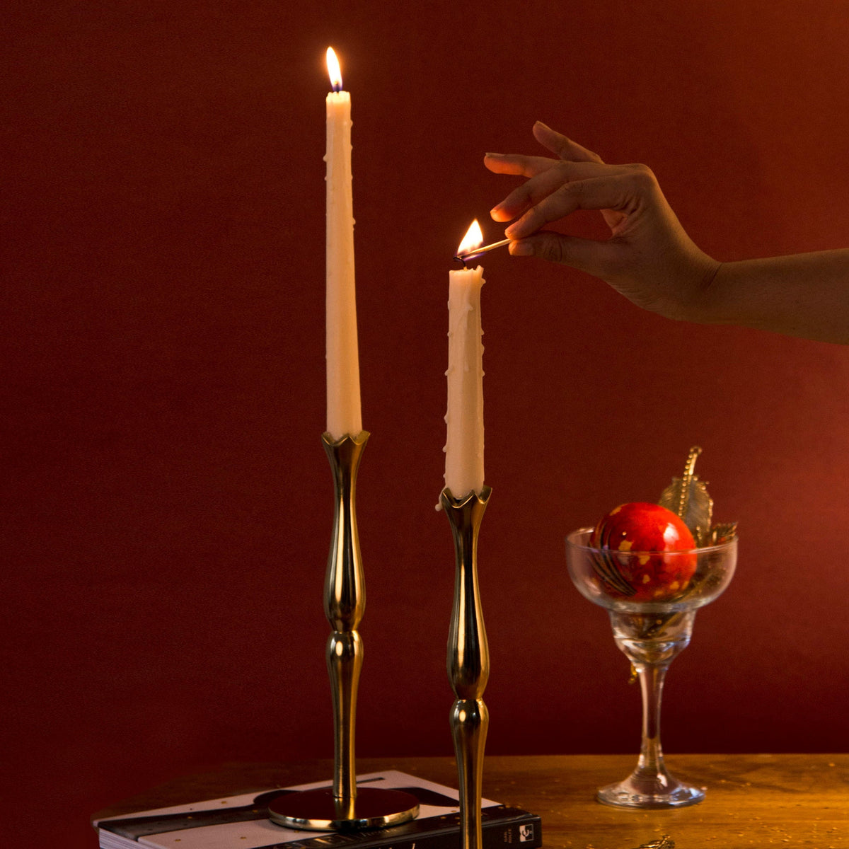 Holiday Accents Brass Candlesticks – Set of 2