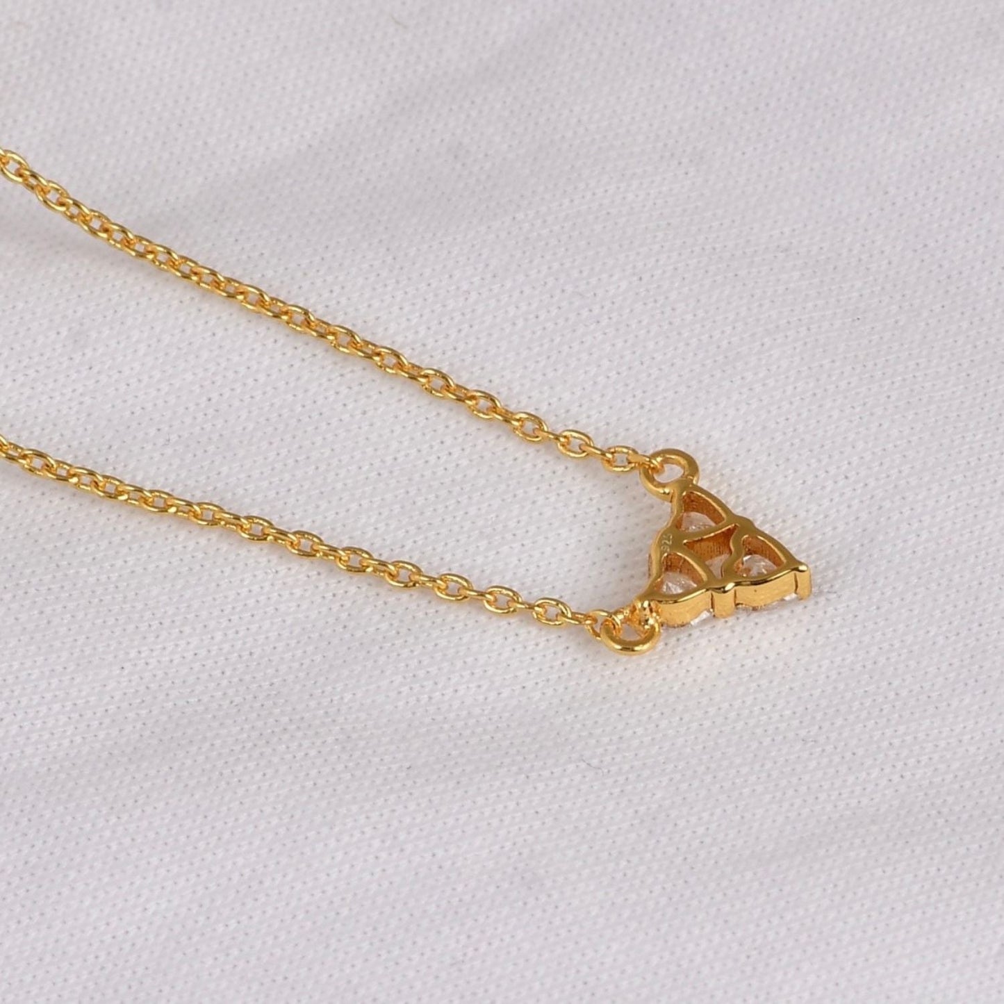 Story of 3 Hearts Lab Grown Heart Shaped Pendant Necklace