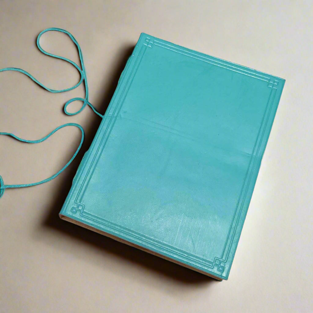 Plain Cover Leather Journal with Lined Pages