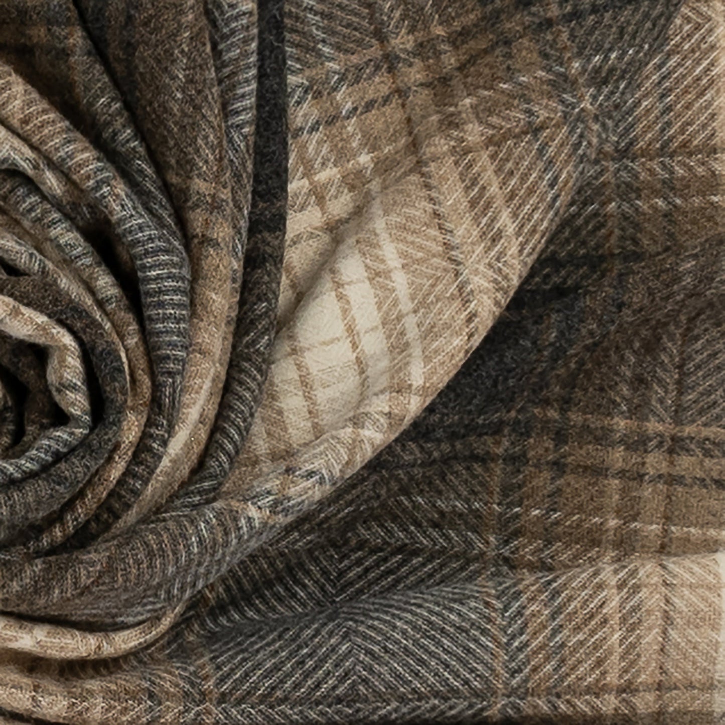 Prince of Scots Highland Tweeds Shetland Lambswool Ombre Throw – Natural