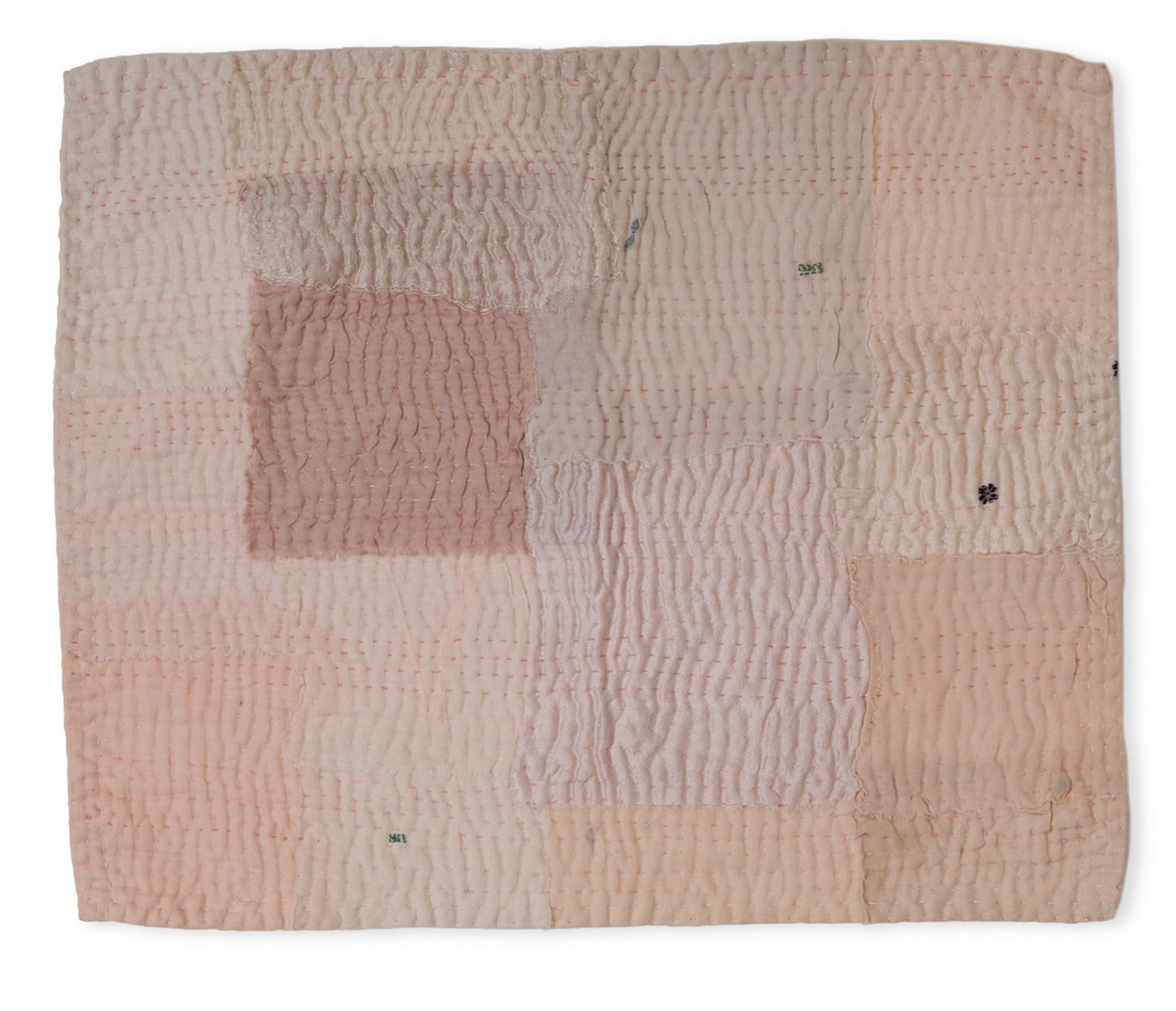 S/2 Mosaic Fray Patch Kantha Placemats