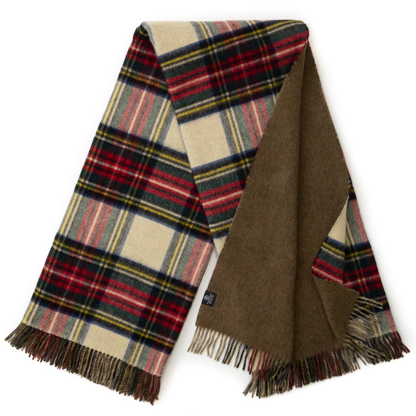Prince of Scots Double Merino Wool Reversible Throw – Antiqued Dress Stewart Tartan – 70×55 - Osadia Concept Store