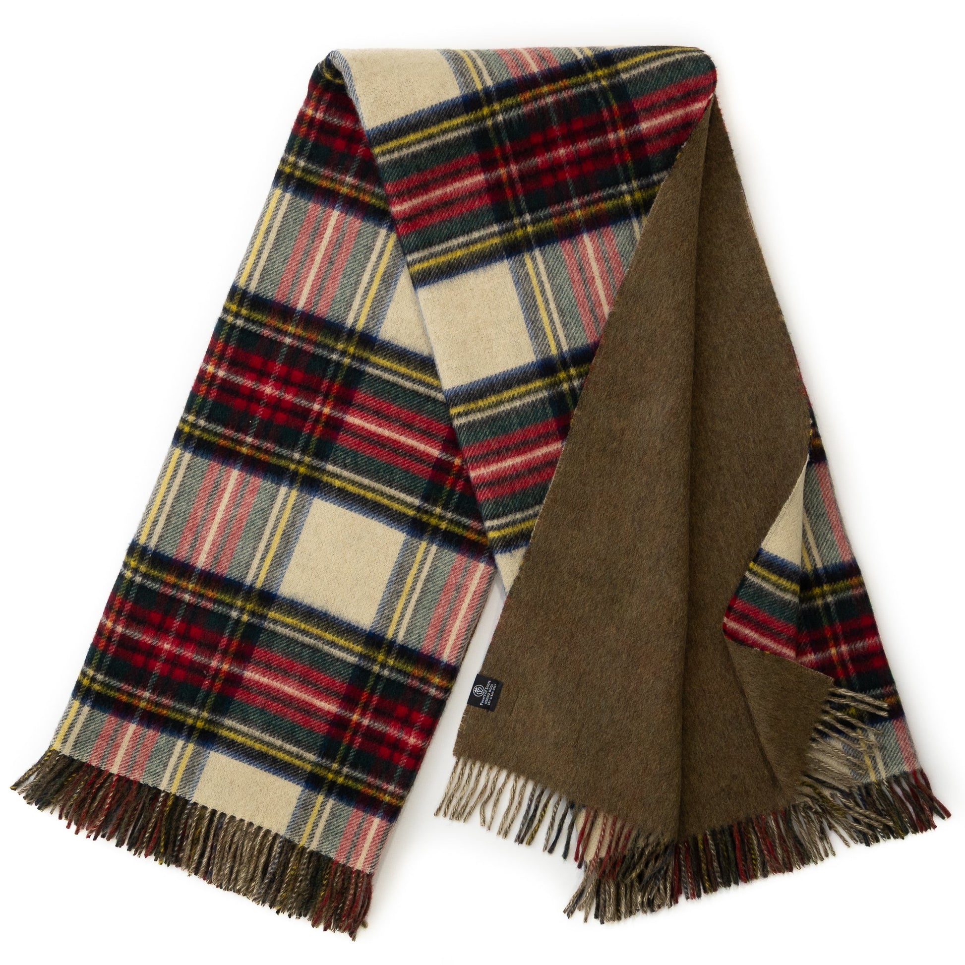 Prince of Scots Double Merino Wool Reversible Throw – Antiqued Dress Stewart Tartan – 70×55 - Osadia Concept Store