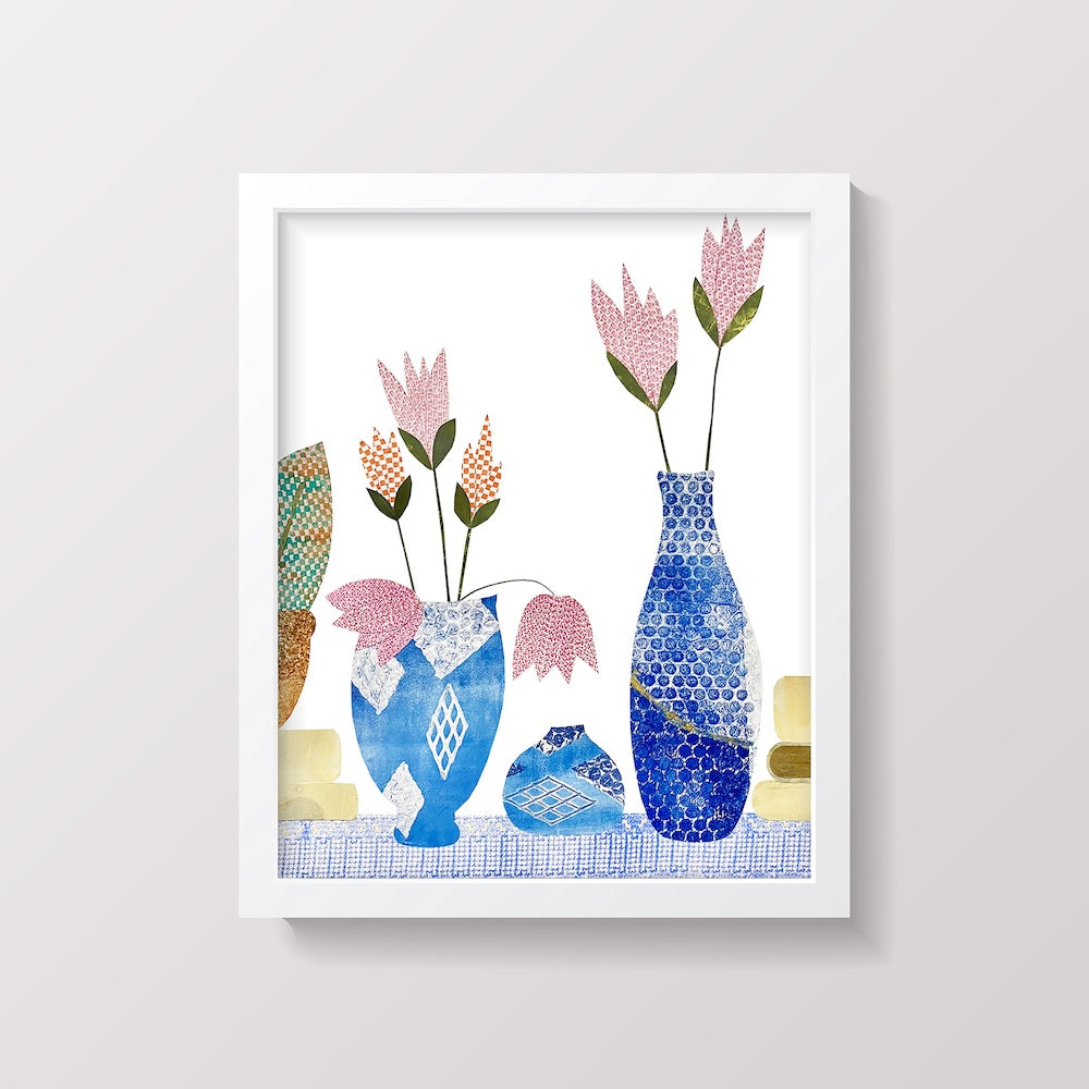 Springtime Floral Portrait Small Framed Print