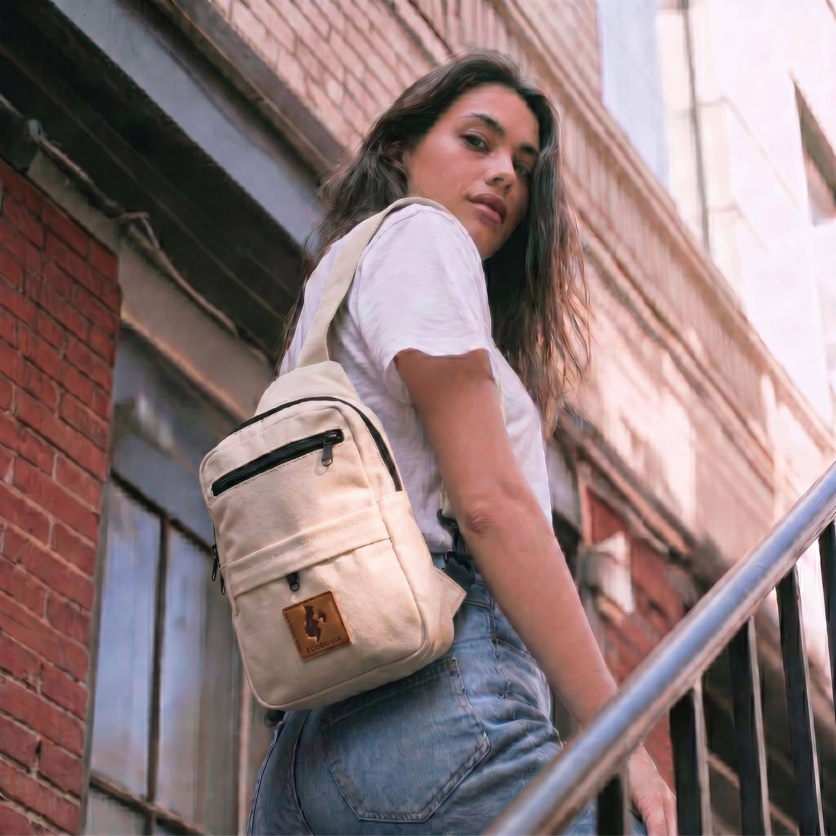 Canvas Crossbody Sling Bag for Men | Umoja Large Sling Bag for Women