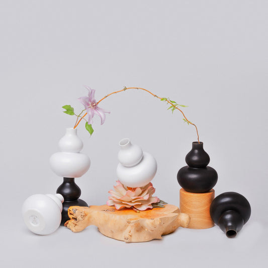 Semi-Matte Porcelain Mini Double Gourd Vase