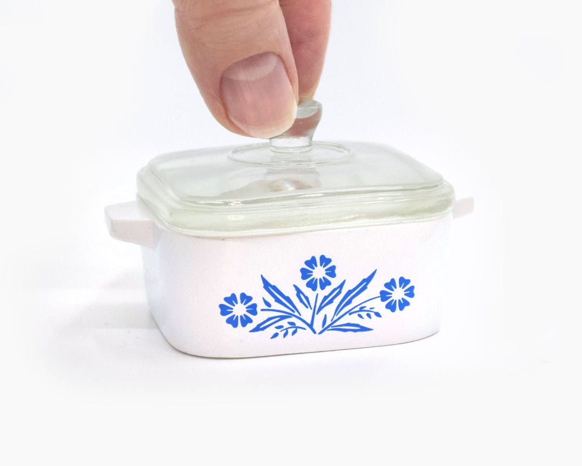 Mini Cornflower Trinket Box – Corning Ware–Inspired Casserole