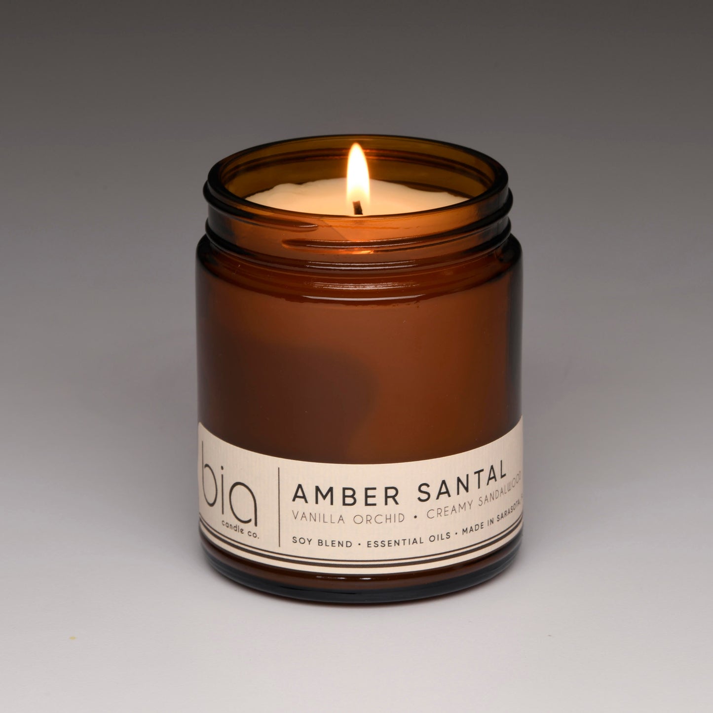 Amber Santal Soy Blend Candle - Amber, Sandalwood & Vanilla Orchid