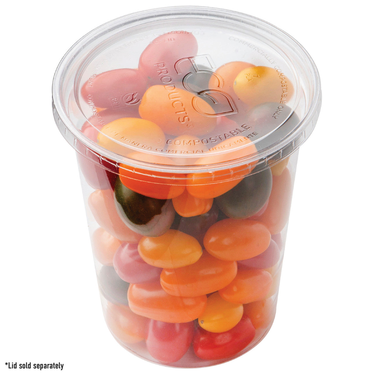 Eco-Products GreenStripe Round Deli Containers 32oz – PLA Compostable (QTY 500), SKU EP-RDP32