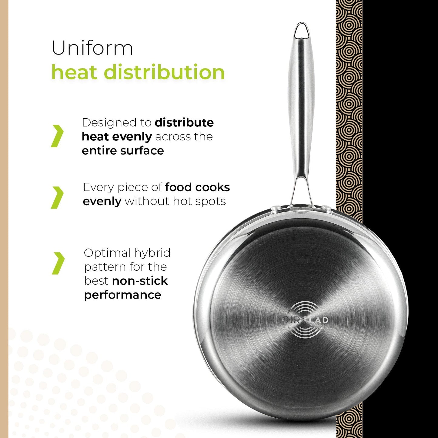 BE | LIVING CIRCLAD Series Sauté Pan with Lid 3 qt / 8.5"/ 24 cm