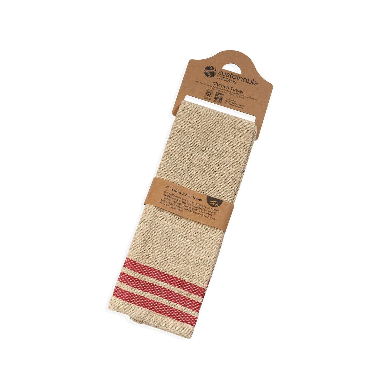 Handwoven Kora Cotton Kitchen Towels | Set of 2