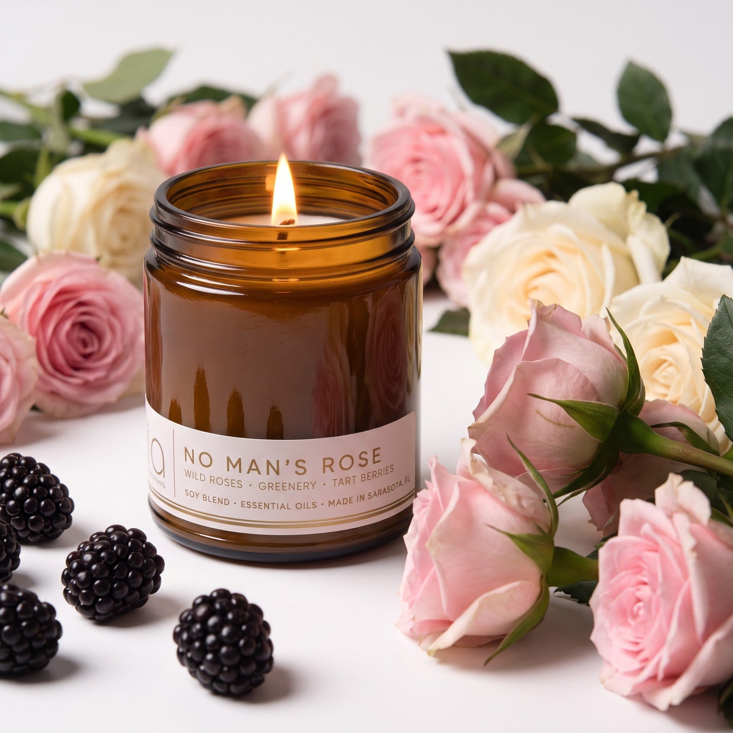 S/2 Jasmine Magnolia + No Man’s Rose Floral Duo