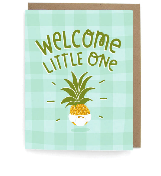 Welcome Little One Pineapple Card