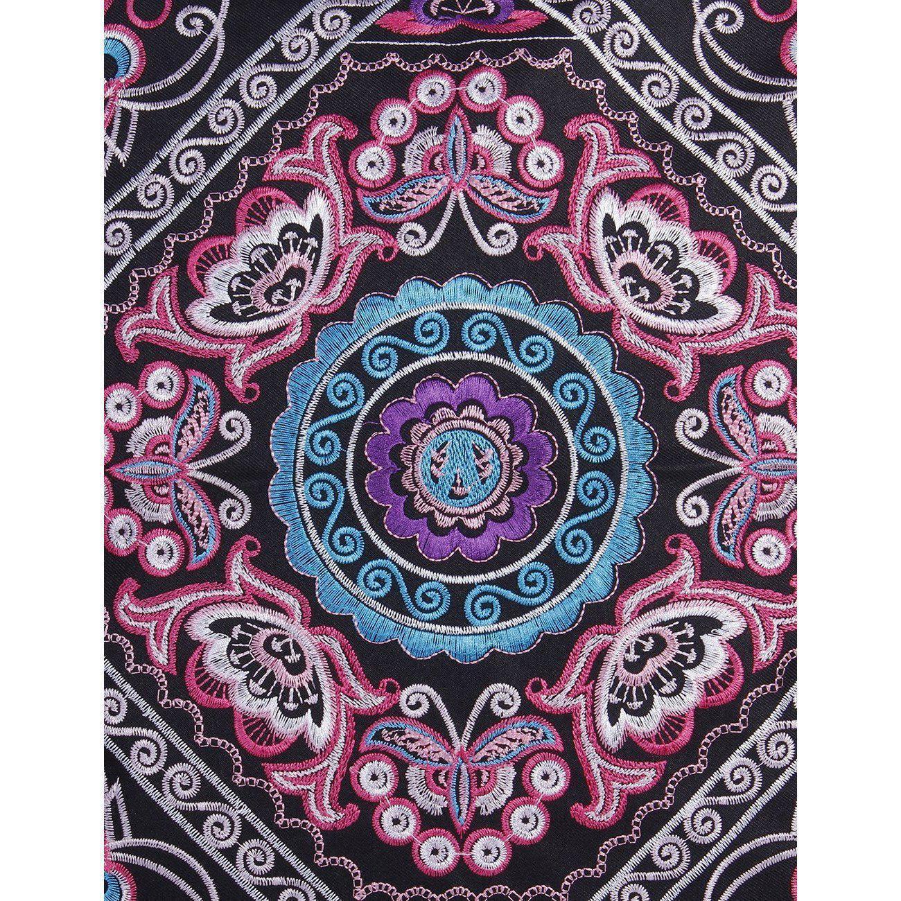 Diamond Flower Embroidered Pillow Cover - Thailand