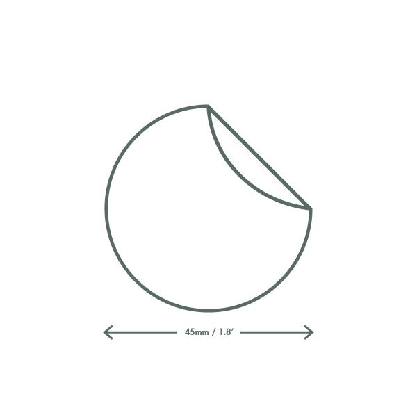 1.7" round write-on compostable (QTY:1000)