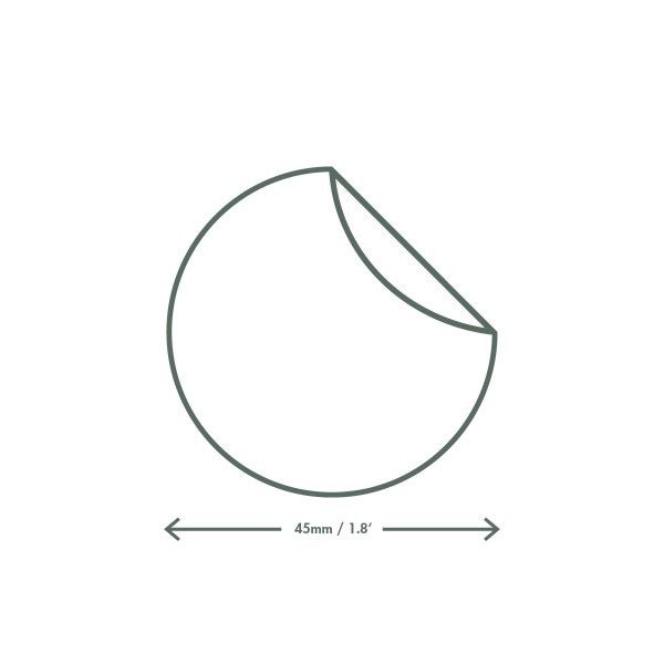 Vegware 1.7 in Round Compostable Sticker, Paper with Compostable Adhesive (QTY 1000), SKU VRST45