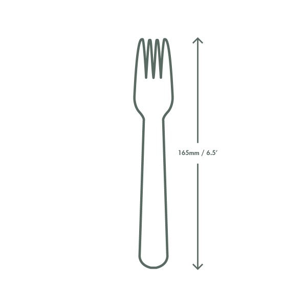 Vegware 6 in Wooden Fork, Renewable Birchwood (QTY 1000), SKU VT-FK6