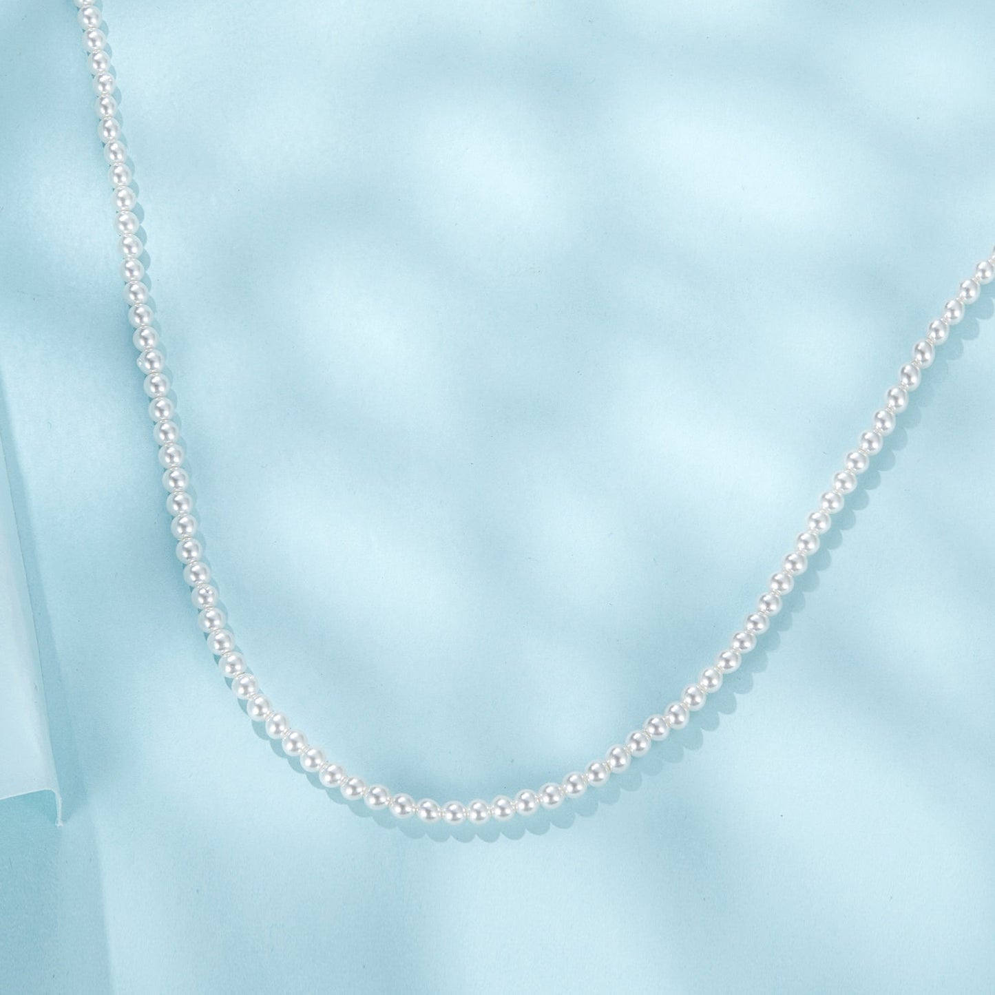 925 Sterling Silver White Gold Plated Necklace with Quality Shell Pearl for Women