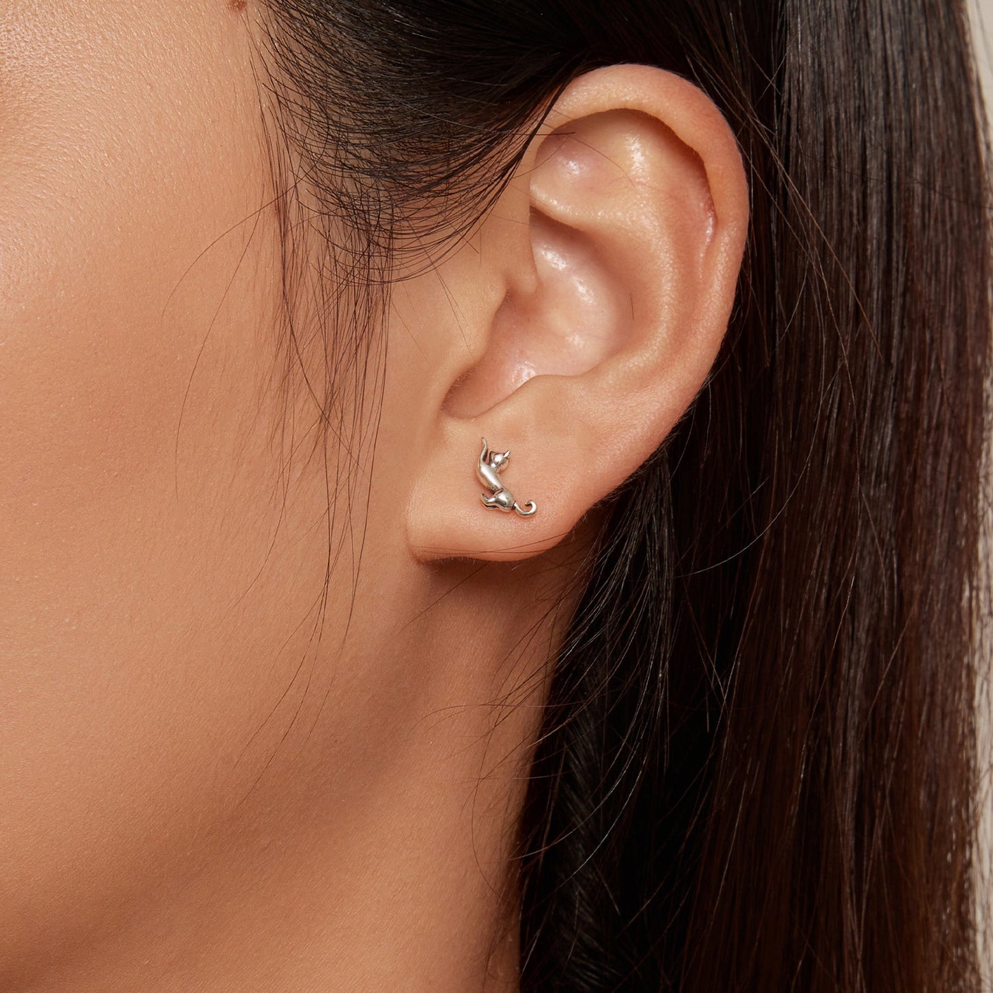 925 Sterling Silver Oxidized Earrings - 7*11mm for Women