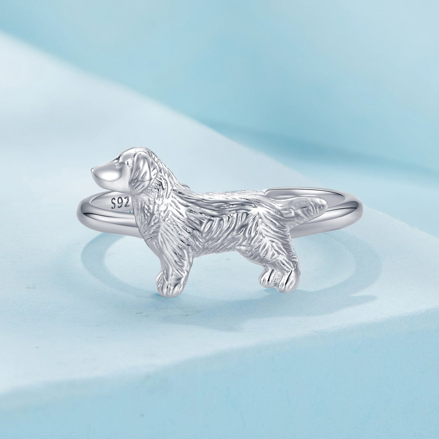 925 Sterling Silver Dog Ring 1.7mm for Women