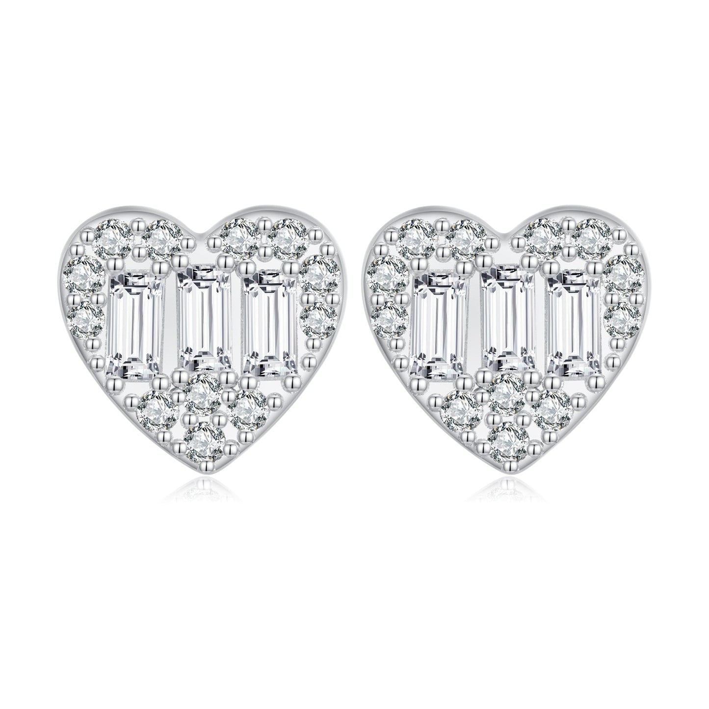 925 Sterling Silver Earrings with Pavé Set CZ