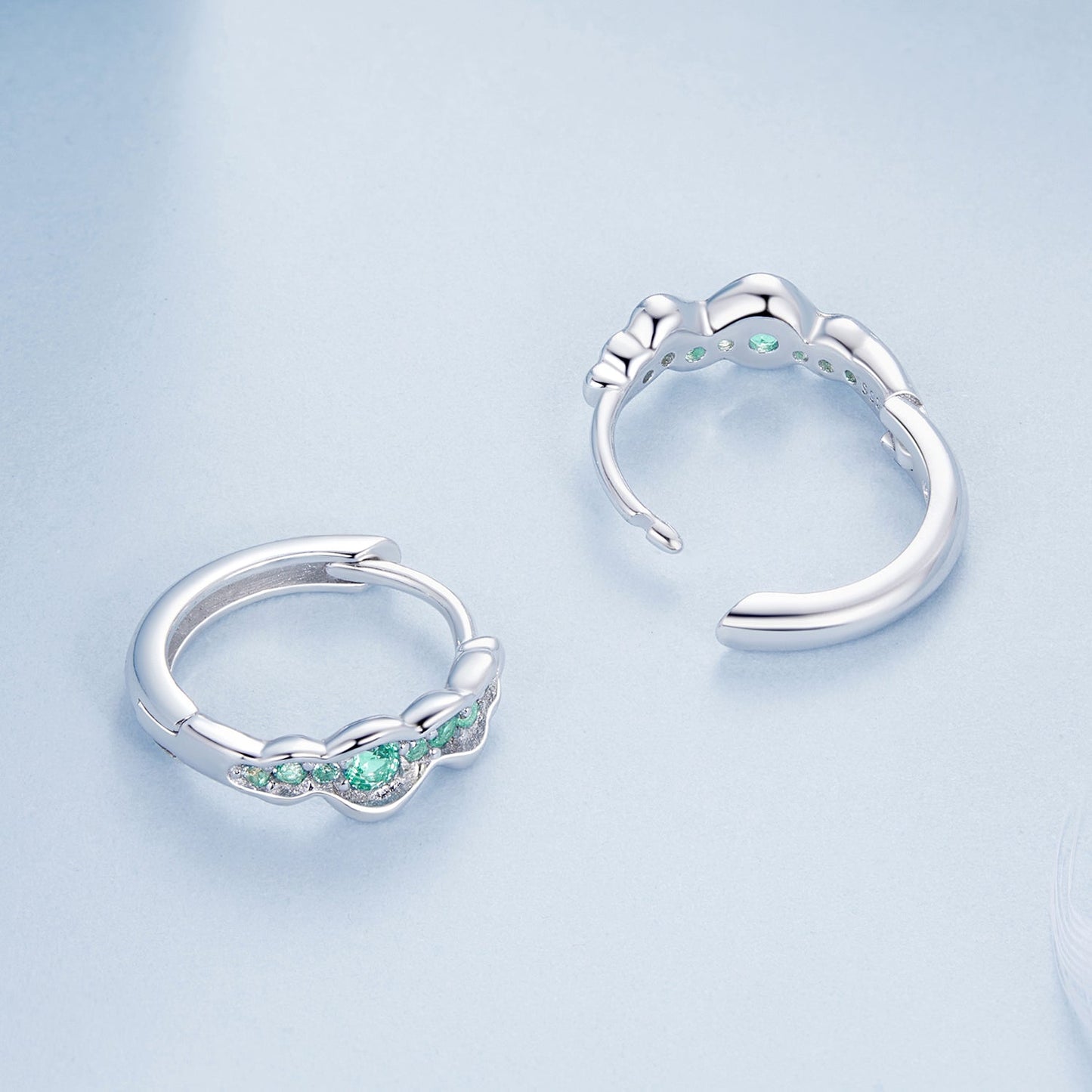 925 Sterling Silver Pave Setting CZ Earrings for Women