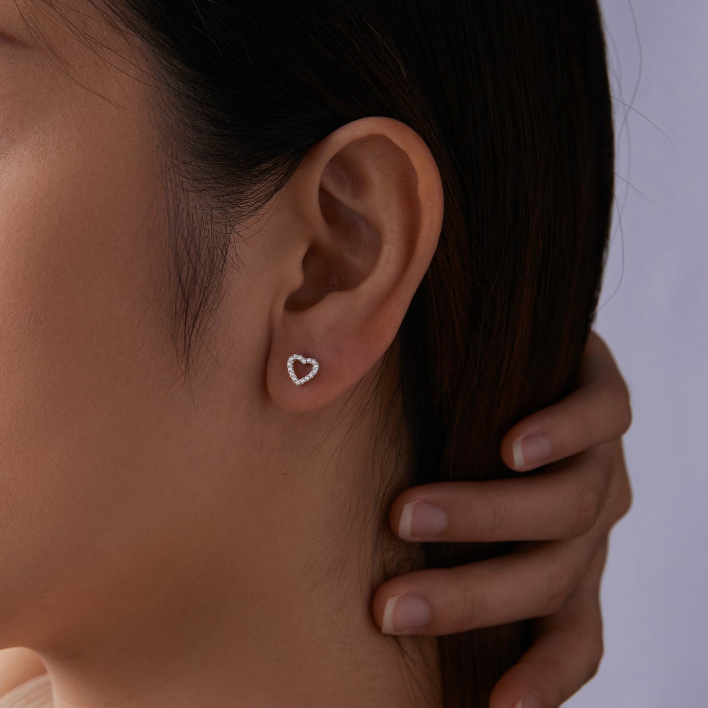 925 Sterling Silver Moissanite 0.10 Carat Earrings for Women