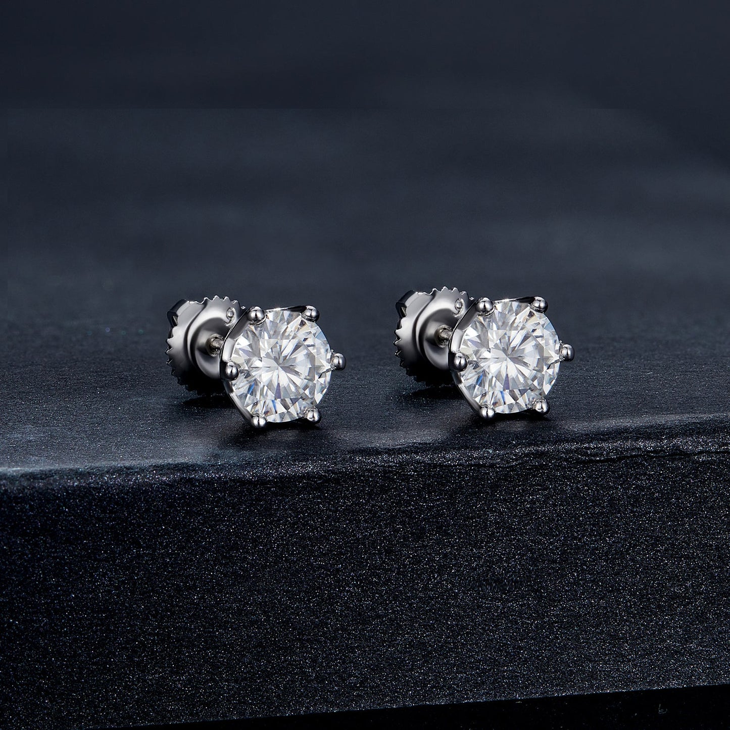 925 Sterling Silver Moissanite Earrings for Women