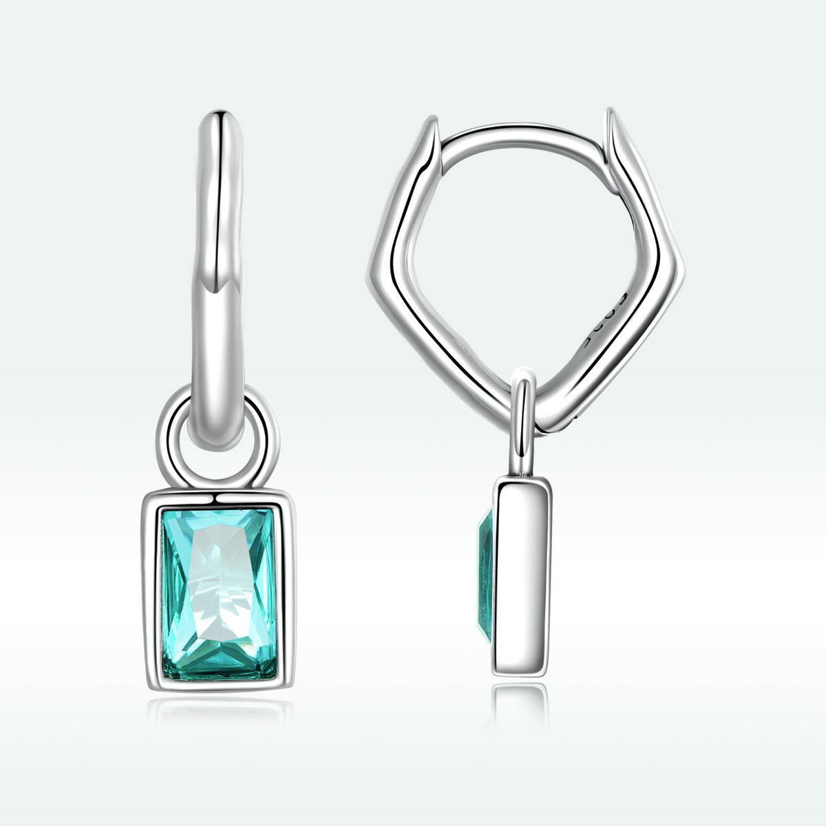 925 Sterling Silver Earrings with Pavé Setting CZ