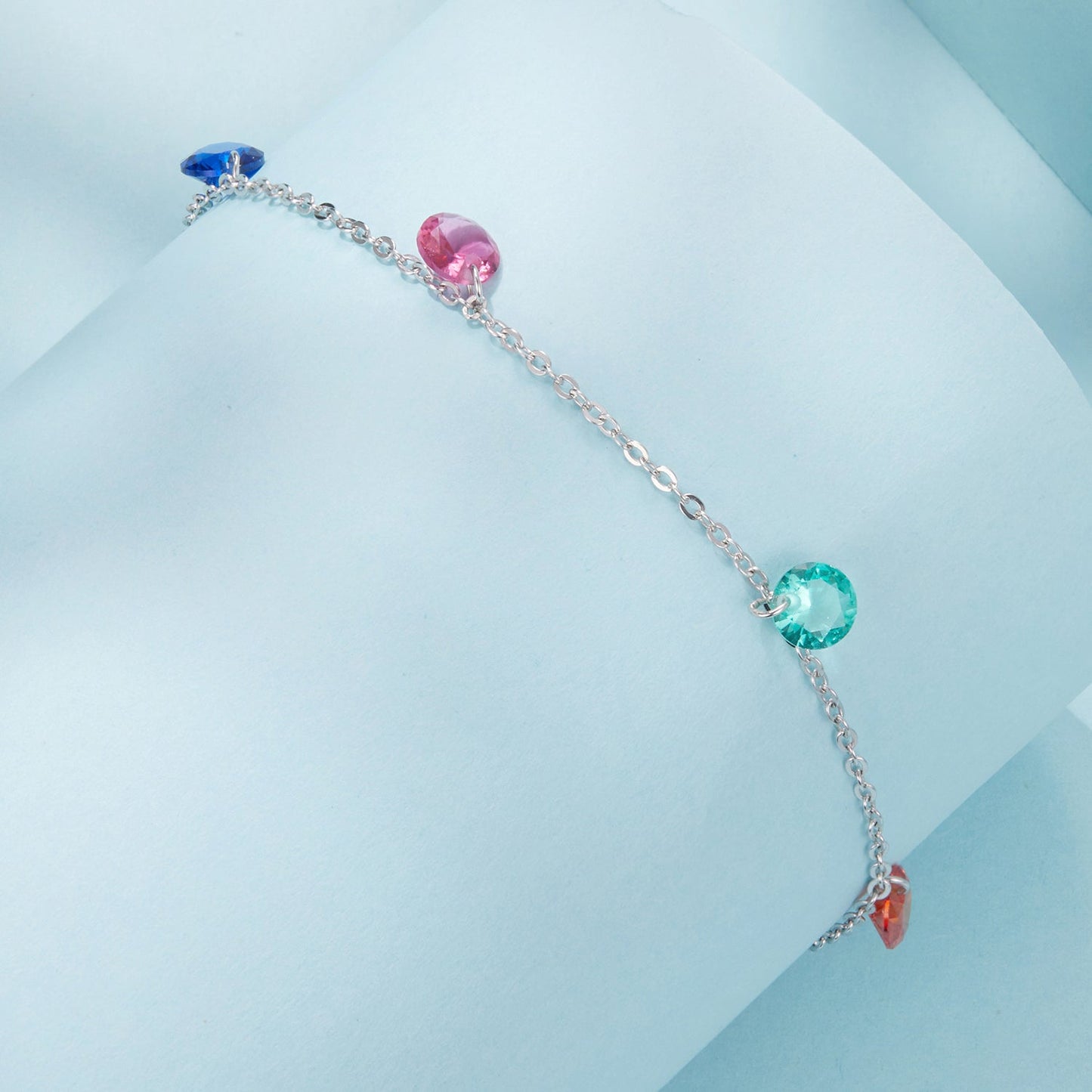 925 Sterling Silver White Gold Plated 16+5cm Pavé Setting CZ Bracelet