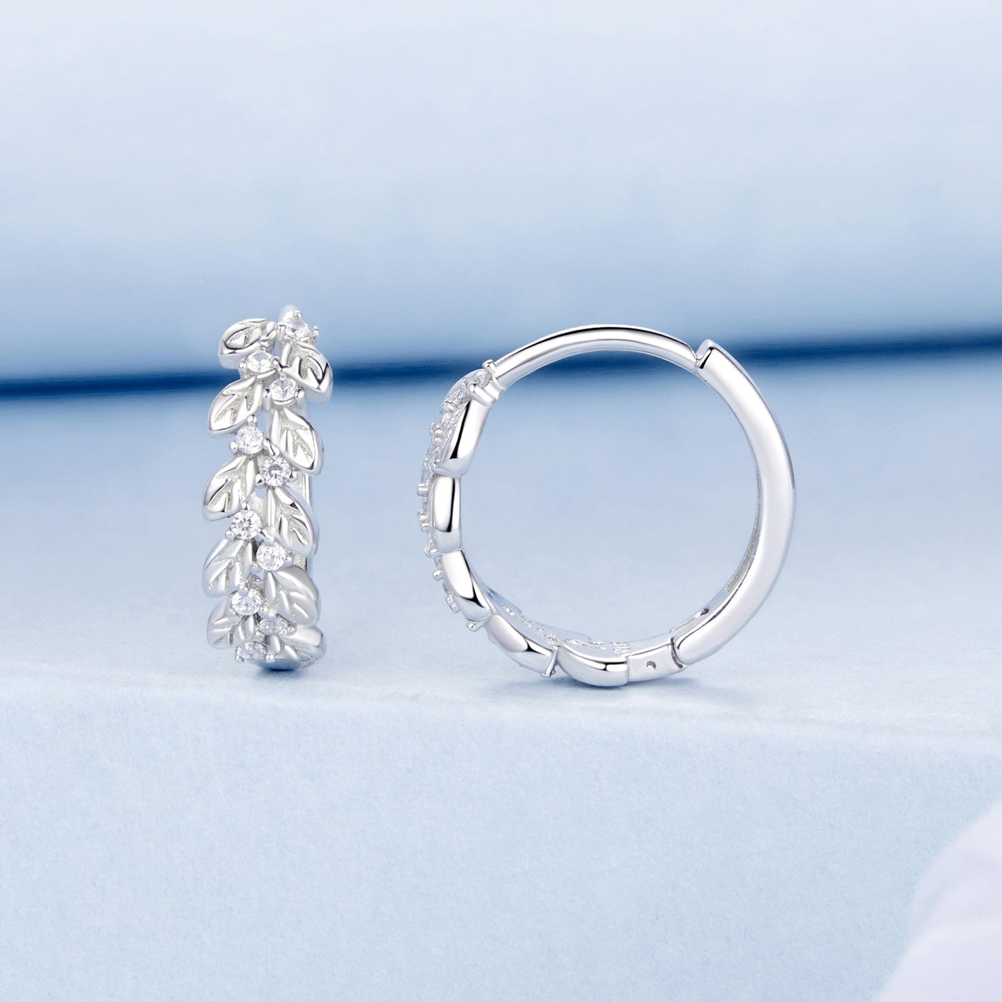 925 Sterling Silver Earrings with Pavé Setting CZ