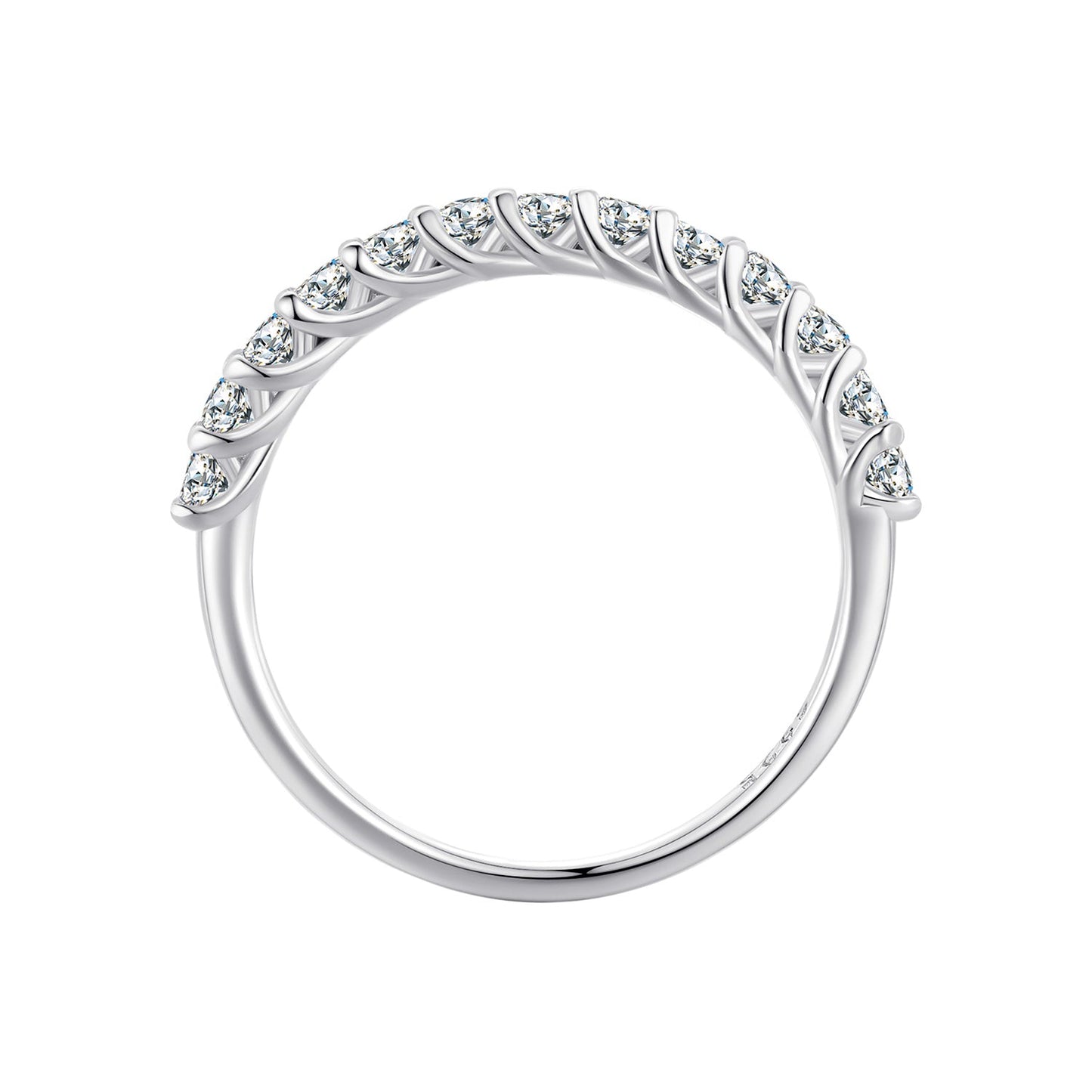 925 Sterling Silver Moissanite 0.03ct Ring Size 6A for Women