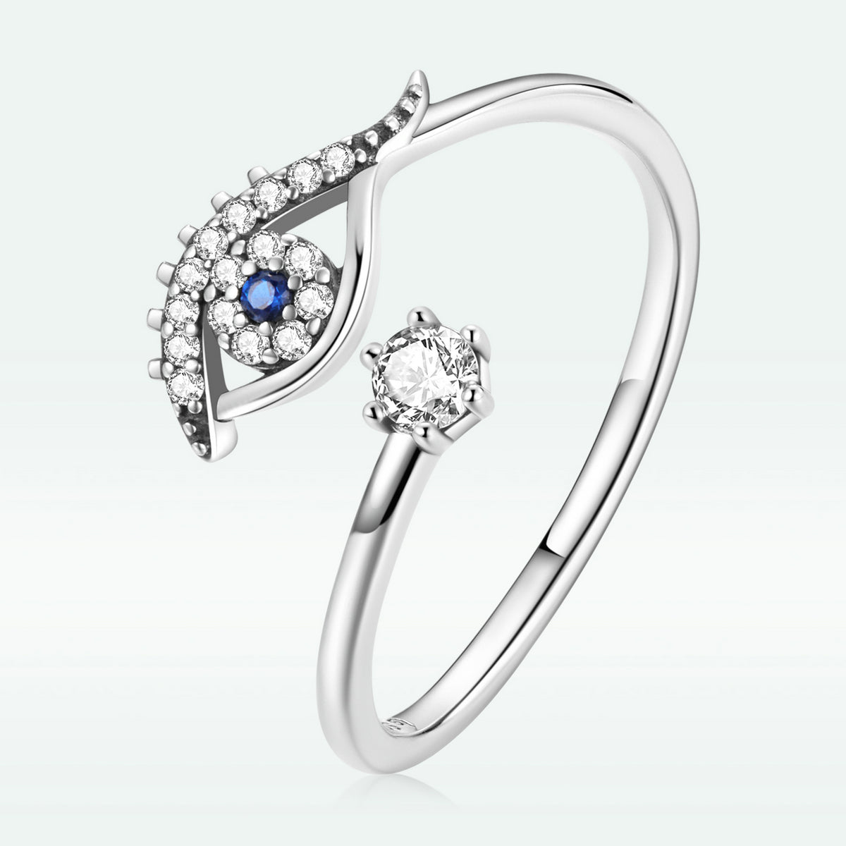 S925 Sterling Silver Pavé Set CZ Oxidized Silver Ring