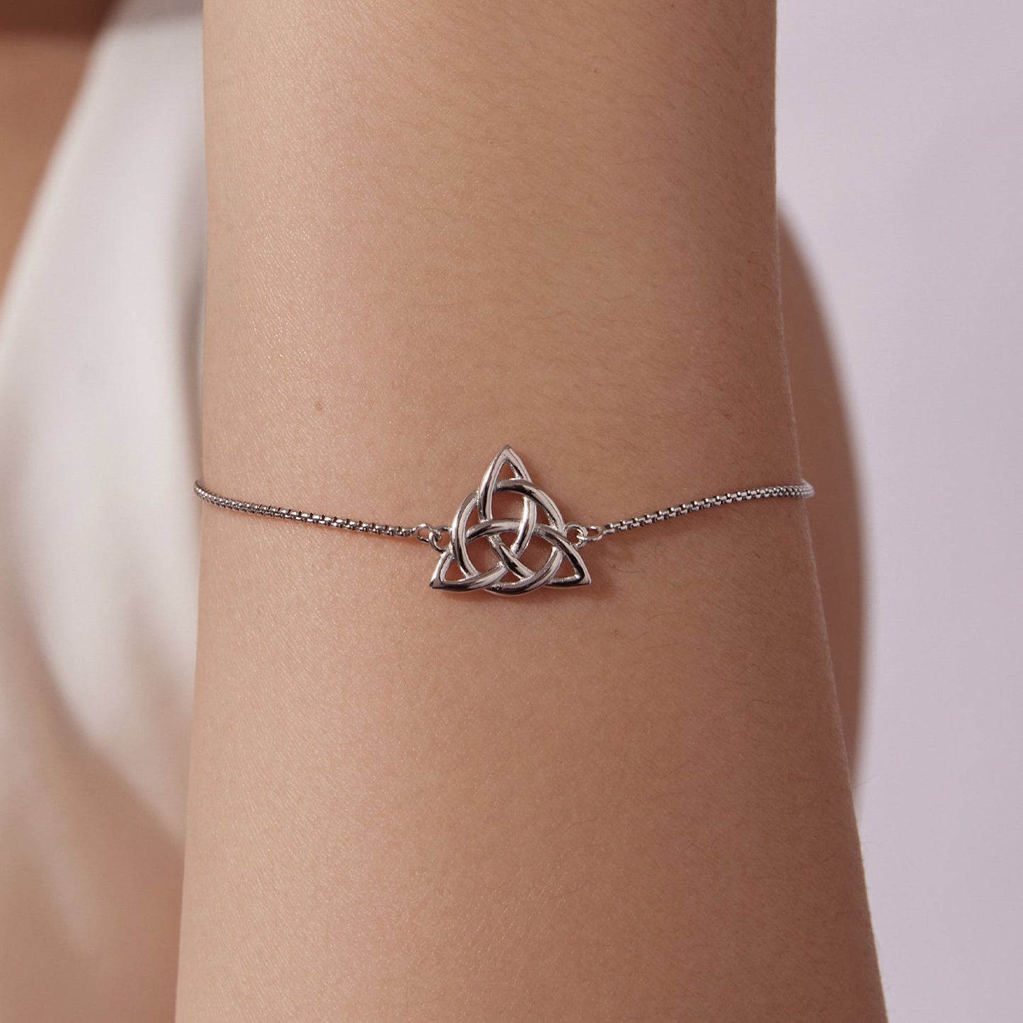 925 Sterling Silver White Gold Plated Bracelet with Length 15+6cm for Women